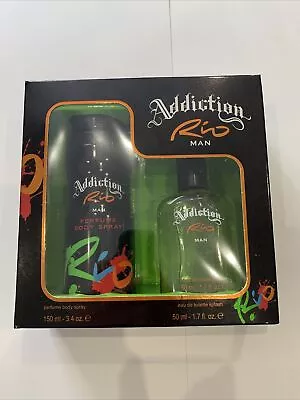 Mens Fragrance Gift Set - Addiction Rio Man - 2 Piece Gift For Him New & Sealed • £7.99