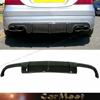 Fit 2006-2010 BENZ W219 CLS55AMG CLS63AMG Carbon Fiber A Look Rear Back Diffuser • $387.77