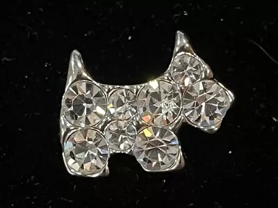 Vintage Rhinestone Dog Brooch Pin • $4.99