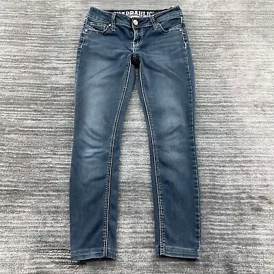 $17.99 • Buy Hydraulic Jeans Size 5/6 Womens Lola Curvy Skinny Stretch Medium Wash Blue