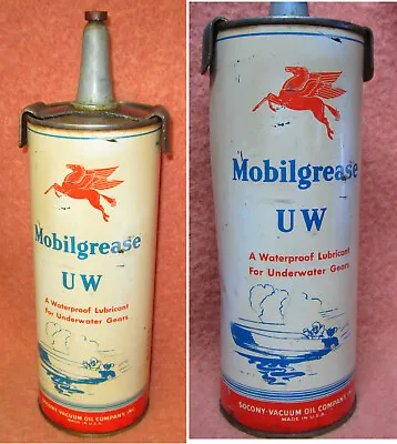 Rare! Unused! Mobilgas Socony Mobiloil 2lb Mobilgrease Uw For Outboard Motors • $325