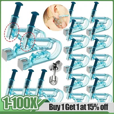 1-100PCS Ear Piercing Pierce Gun Stud Tool Earring Kit Piercer Studs Tools UK • £2.59