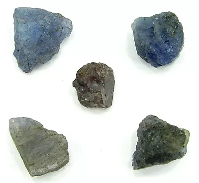 50.00 Ct Natural Raw Tanzanite Gemstone Rough Crystal Specimen 5 Pcs Lot - ZR49 • £11.28