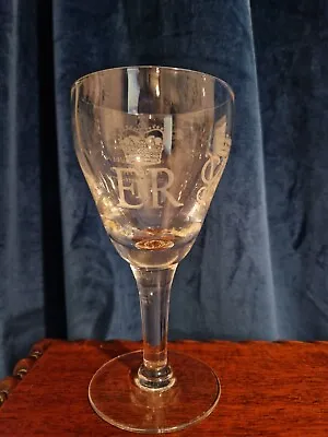 Vintage 1972 Commemorative Glass Queen Elizabeth 2 Prince Phillip Silver Wedding • £13