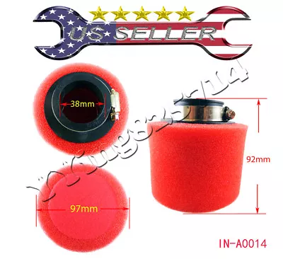 37mm 38mm 39mm Air Filter Dual Stage - 125cc-150cc Engine ATV Kart Scooter Moped • $6.95