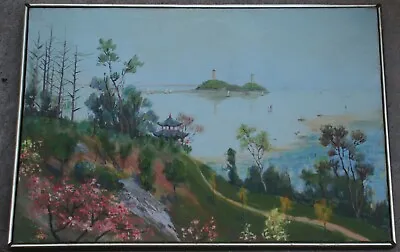 Vintage Chinese ShangHai ? Landscape Oil Painting • $36
