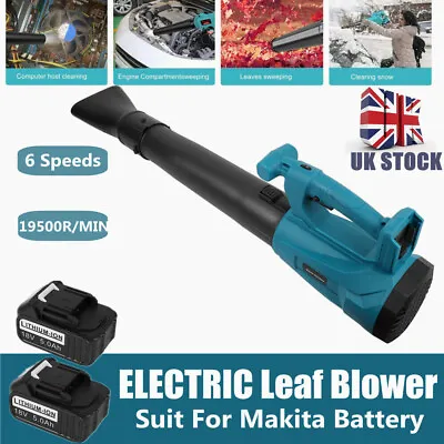 Cordless Leaf Blower 6 Speed Air Blower For 18V Makita 2*5.0Ah Battery &Charger  • £38.99