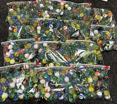 3lb Bag Of 1” Shooter Marbles! Randomly Weighed Ribbons Cats Eyes Confetti • $20