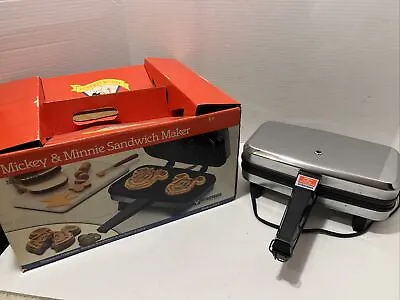 Mickey Mouse Waffle Maker Disney Waffler Model 850-NS Vitantonio In Box • $119