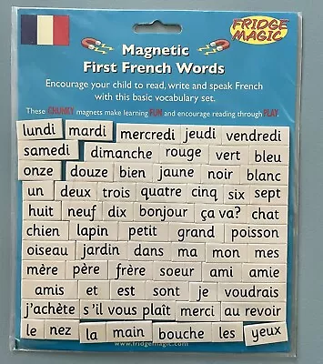 Magnetic First French Words; Fridge Magnets; Learning Aid; Education; Children • $5