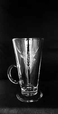 Highland Cow Engraved Latte Cappuccino Coffee Tea Mocha Glass Mug Laser Engraved • £13.75