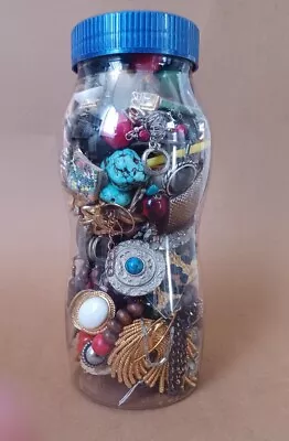 Vintage 90's Y2K To Modern Craft Fashion Costume Bundle Jewelry Jar Lot 1.5 Ibs • $21.99