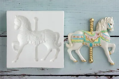 Silicone Mould Carousel Horse Pony  Christening Ellam Sugarcraft M0178 • £12.50