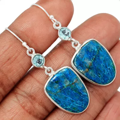 Natural Quantum Quattro & Blue Topaz 925 Silver Earrings Jewelry CE25921 • $11.99