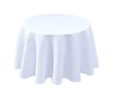 Biscaynebay Textured Fabric Round Tablecloth 60 Inches In Diameter White Water • $12.72