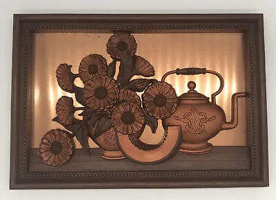 Vtg  Coppercraft Guild Syroco - Framed Kitschy 70's 3D Still Life • $29.98