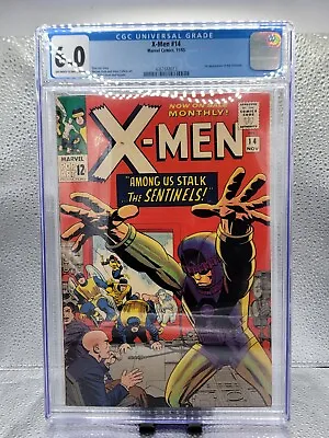 X-Men #14 1st Appearance Of Sentinels! 11/65 CGC 6.0 Off-White Pages! • $500