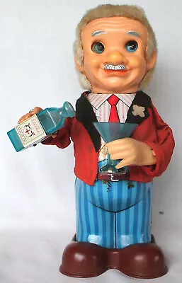 Vintage 1960s Blushing Willy Battery Operated Tin Litho Bar Toy WORKS No Box GUC • $39.50