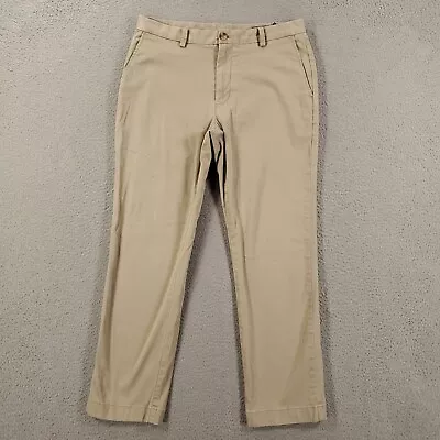 Vineyard Vines Breaker Pants Men 32x30 Tan Beige Chino Stretch Flex Dress Khaki • $19.84