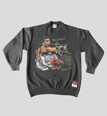 Muhammad Ali Nutmeg Mills The Greatest Vintage 90s Sweatshirt Made In USA Size M • $165