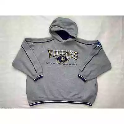Vintage Minnesota Vikings Lee Sport NFL Pullover Hoodie Sweatshirt XL • $24.99
