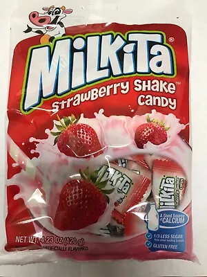 12 BAGS Of Milkita Strawberry Shake Candy 4.23oz Ea. W 30 Pcs.  Free Ship In USA • $49.99