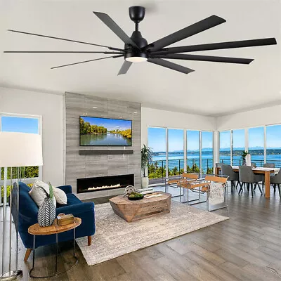 84 In Super Large Ceiling Fan Light 9 Aluminum Blades 6 Speed W/ Remote Control • $310.99