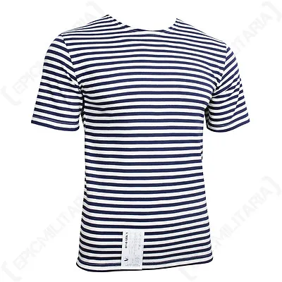 Russian Navy Telnyashka - Blue Striped T-Shirt Sailor Naval Genuine Military • £17.95