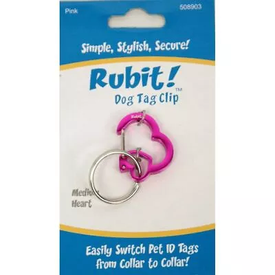 Rubit! Heart Aluminum Dog Tag Clip Medium • $10