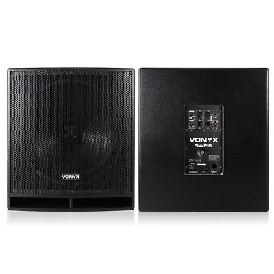 Pair Active Subwoofers DJ Club Sub Woofers Bass Bins|Vonyx SWP-18  2400W Peak • £839