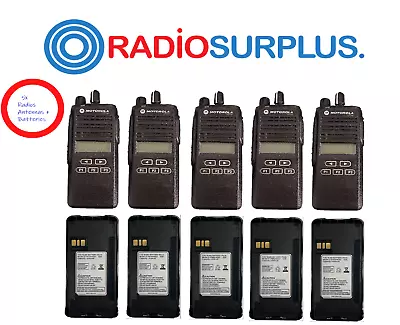 Motorola CP185 UHF Radio AAH65SDH9AA2AN Antenna And C-PMNN4082 Battery X5 • $800