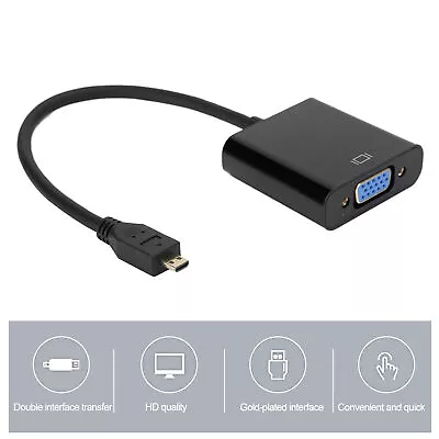 1080P Micro  To VGA Video Converter Adapter USB  Cable For  • $12.86