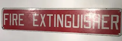 Vintage Fire Extinguisher Metal Sign 20” X 4” Red White Man Cave Industrial • $29.99