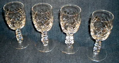 FOUR (4) Libbey Glass Rock Sharpe MILAM 5.5  Goblets Stemware Vintage American  • $29.97
