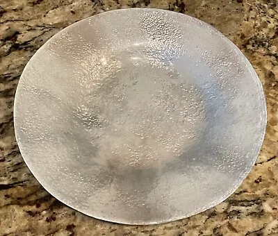 Vietri Glacier Glass Salad Plate 8.5  Made In Italy Silver • $24.99