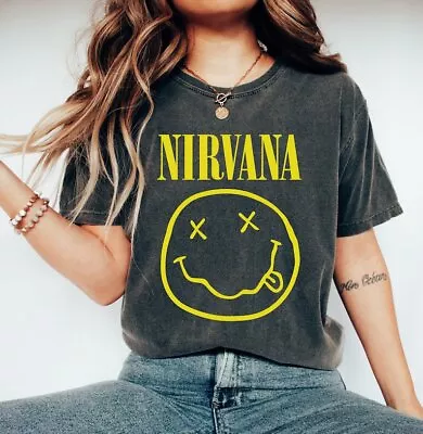 Nirvana Smile Face T-Shirt Cute Women Nirvana Shirt Nirvana TeeTrendy T-Shirt • $32.20