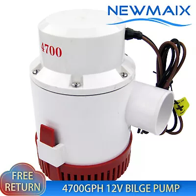 4700GPH 12V Marine Bilge Pump Submersible Water Pump Non-Automatic For Boat RV  • $82.99