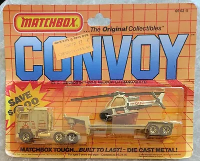 Vintage 1983 Matchbox Convoy Cy-11 * Kenworth C.o.e. * Helicopter Transporter * • $29.99