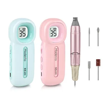 Professional Rechargeable Electric Nail Drill Machine DIY Manicure Nail Files US • $45.98