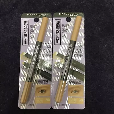 Maybelline Express Brow 2-In-1 Pencil + Powder 248 Light Blonde 2 Pack L1057 • $12.99