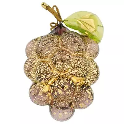 GlassOfVenice Murano Glass Grapes Bunch Hanging Figurine - Purple • $79.95