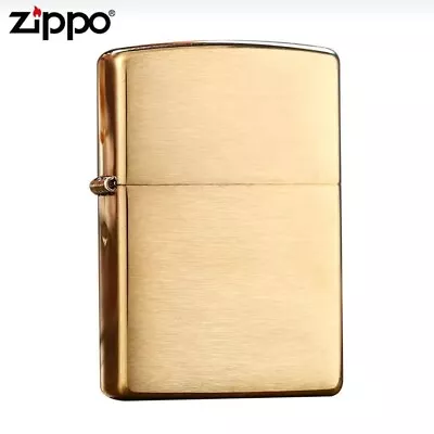 $49.95 • Buy ZIPPO Lighter Brush Brass Gold Brushed Finish Gift Boxed 100% Genuine