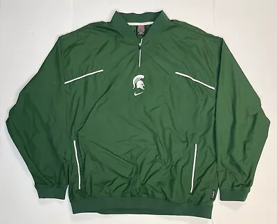 Vintage Y2K Nike Team Michigan State Spartans Center Swoosh Windbreaker Size 2XL • $49.95