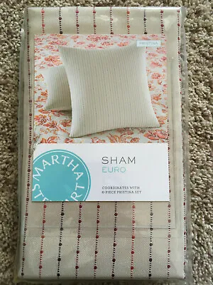 Martha Stewart Euro Pillow Sham Pristina  26 X 26  NEW • $12.95