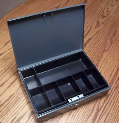 Vintage Metal Lit-Ning Products 7-Slot Cash & Coin Compartmented Insert • $8