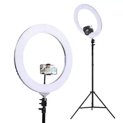 Embellir Ring Light 19  LED 6500K 5800LM Dimmable Diva With Stand Silver • $118.99