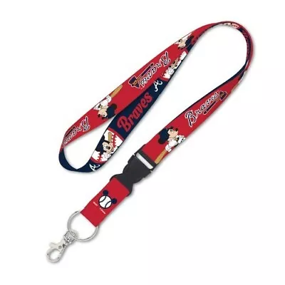 Atlanta Braves Disney Mickey MLB Lanyard Clip Neck Tag Strap Buckle Keychain  • $9.71