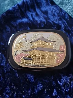 Vintage Plastic Japanese Scene Double Handbag Mirror Compact • £3.25