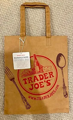 $13.99 • Buy Trader Joe's NEW Washable Reusable ICONIC Paper Grocery Brown Shopping Bag Tote
