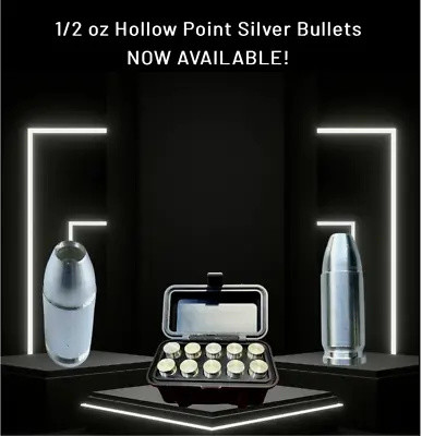 1/2 Oz .999 Fine Silver Bullet 9mm Hollow Point - BACKORDER • $32.95